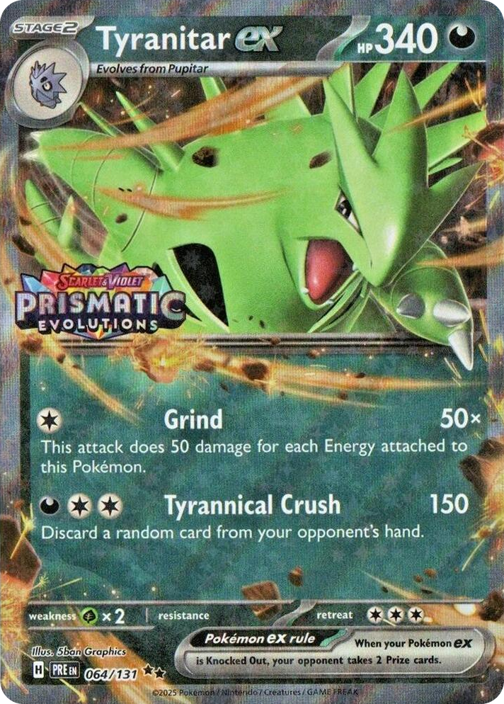 0064 Tyranitar ex (Prismatic Evolutions Stamp) Double Rare Miscellaneous Cards & Products
