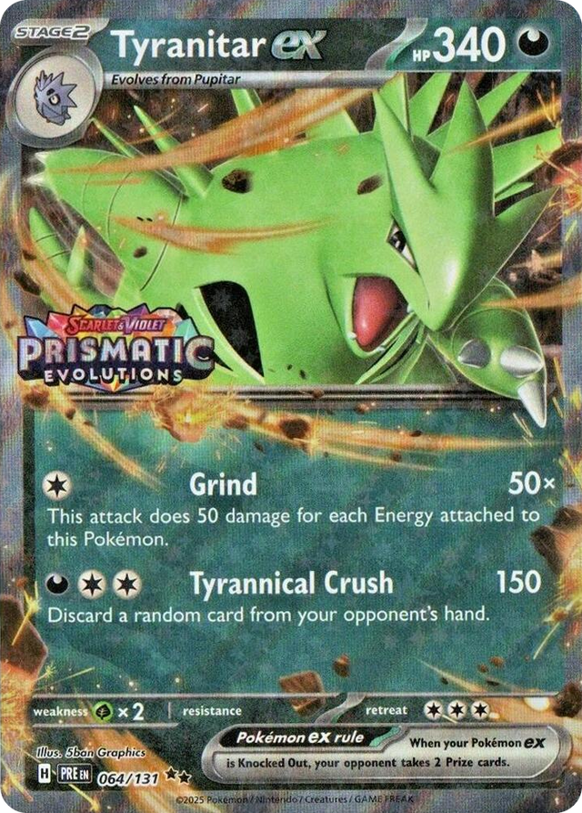 0064 Tyranitar ex (Prismatic Evolutions Stamp) Double Rare Miscellaneous Cards & Products