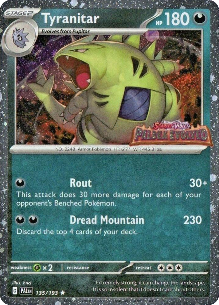 0135 Tyranitar (Paldea Evolved Stamp) Promo Miscellaneous Cards & Products