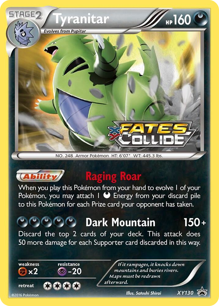 XY130 Tyranitar (Prerelease) Promo XY Promos