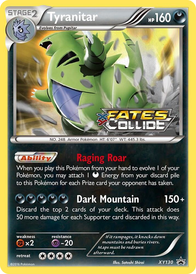 XY130 Tyranitar (Prerelease) Promo XY Promos