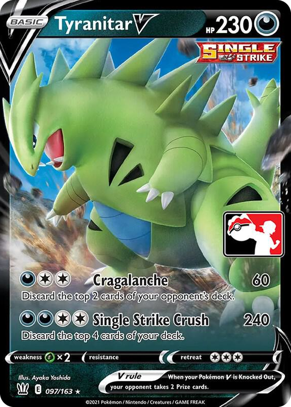 0097 Tyranitar V Ultra Rare Prize Pack Series Cards