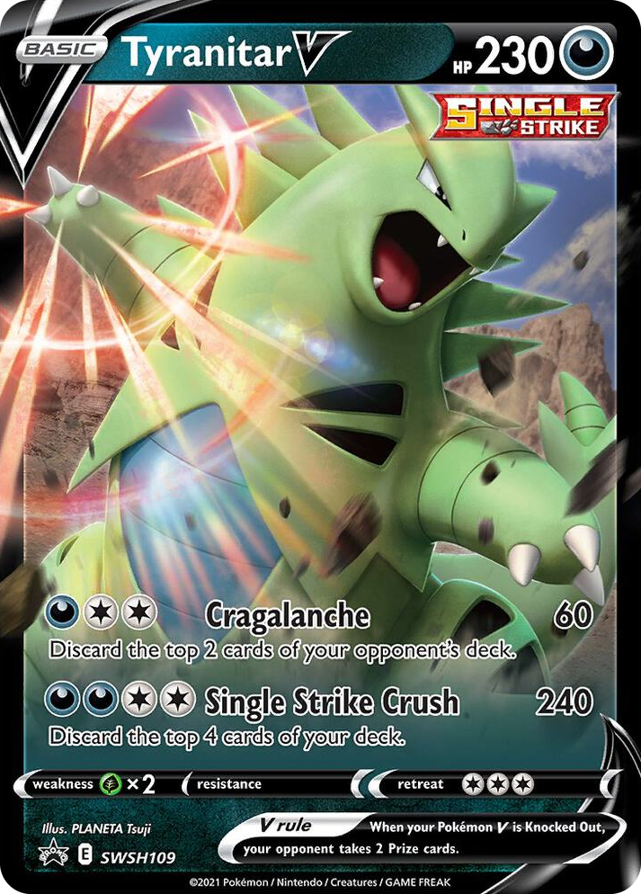 0109 Tyranitar V - SWSH109 Promo Sword & Shield Promo Cards