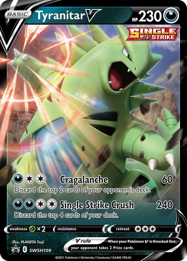 0109 Tyranitar V - SWSH109 Promo Sword & Shield Promo Cards