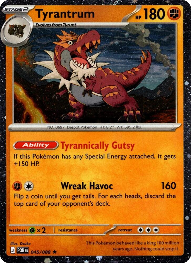 0045 Tyrantrum - 045/088 (Cosmos Holo) Rare Blister Exclusives