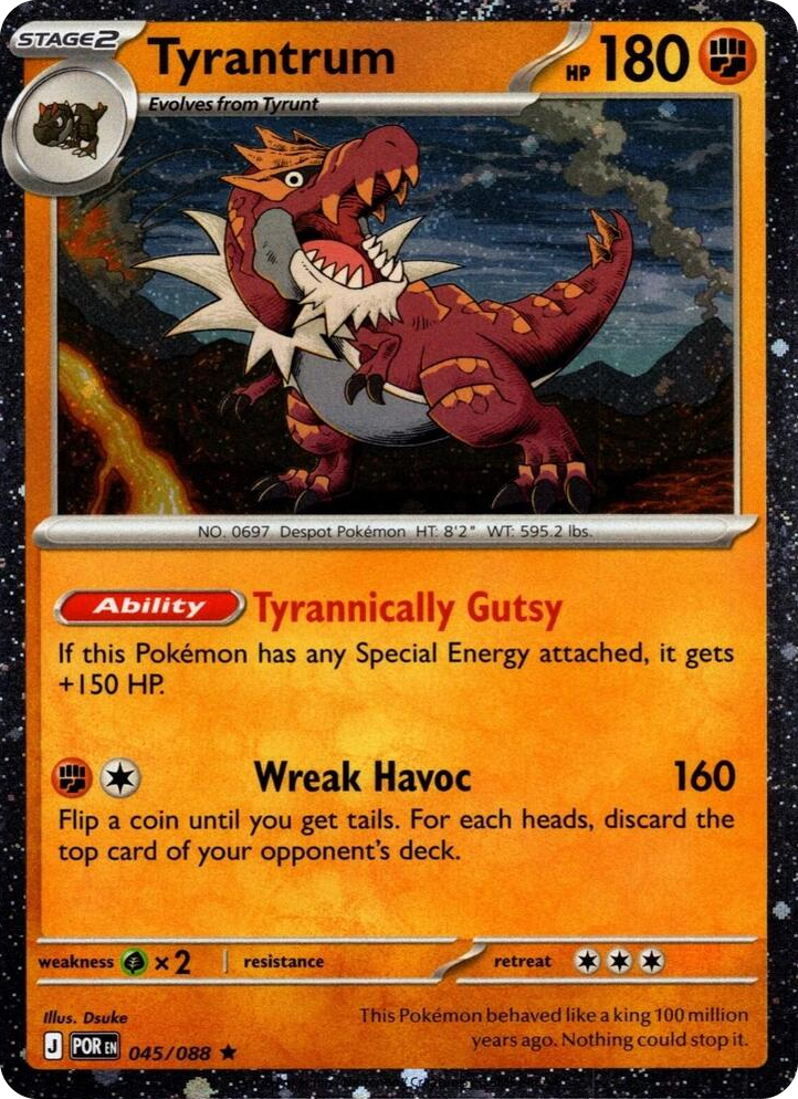0045 Tyrantrum - 045/088 (Cosmos Holo) Rare Blister Exclusives