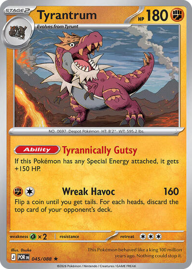 0045 Tyrantrum - 045/088 (Non-Holo) Rare Deck Exclusives