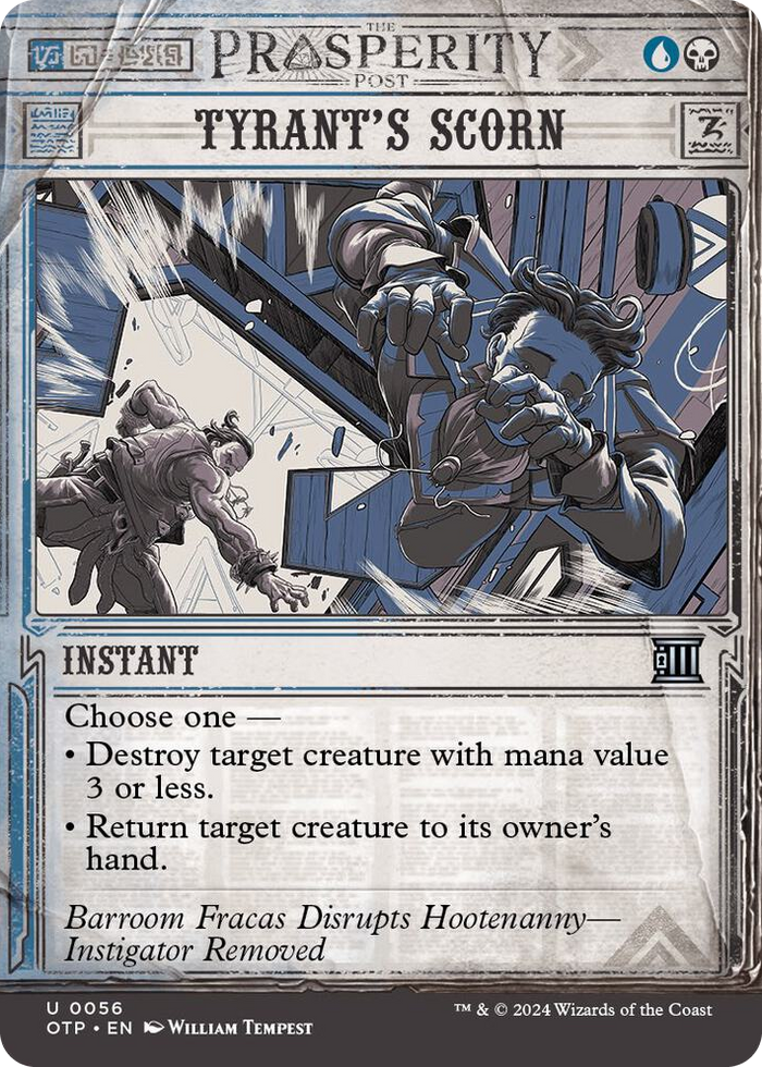 Tyrant's Scorn #56 U - Outlaws of Thunder Junction: Breaking News Pokemon card