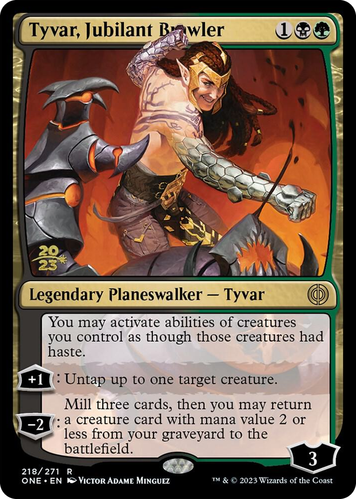 0218 Tyvar, Jubilant Brawler R Prerelease Cards