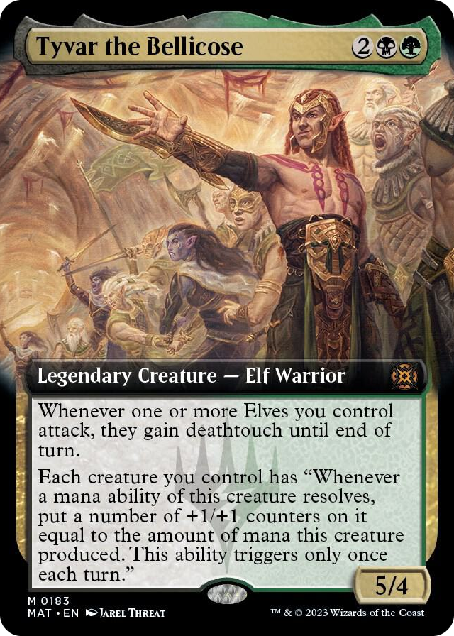 Tyvar the Bellicose (Extended Art) #183 M - March of the Machine: The Aftermath Pokemon card