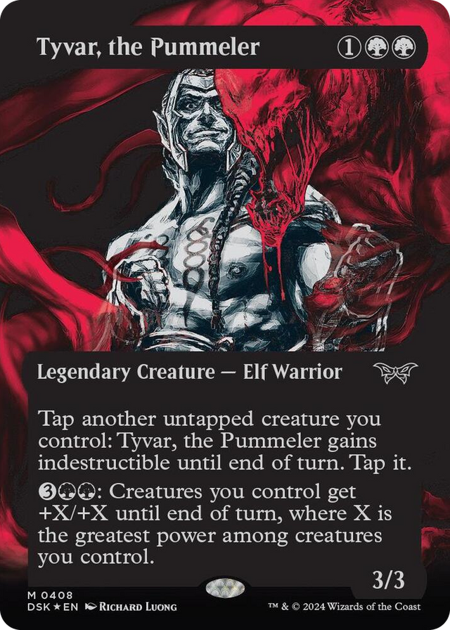 0408 Tyvar, the Pummeler (Showcase) (Textured Foil) M Duskmourn: House of Horror