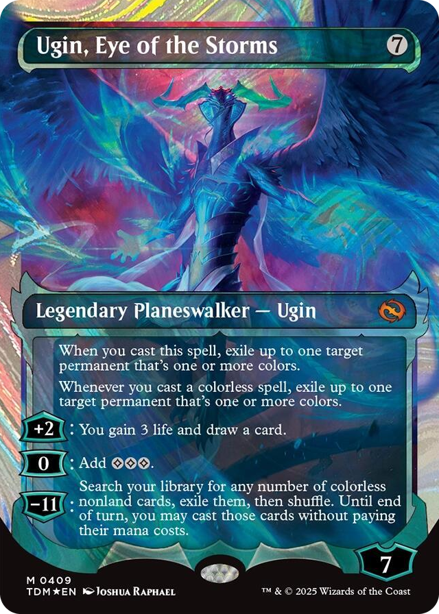 Ugin, Eye of the Storms (Showcase) (Halo Foil) #409 M - Dragonstorm Pokemon card