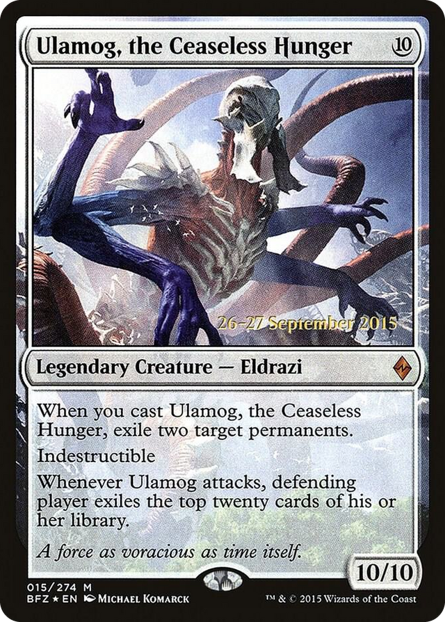 0015 Ulamog, the Ceaseless Hunger M Prerelease Cards