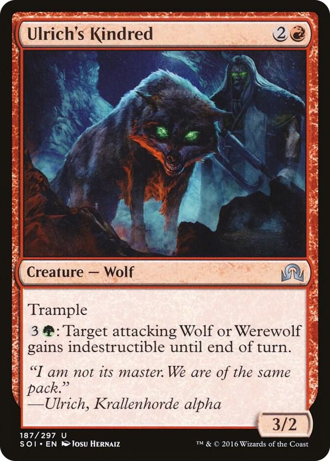 Ulrich's Kindred #187 U - Shadows over Innistrad Pokemon card