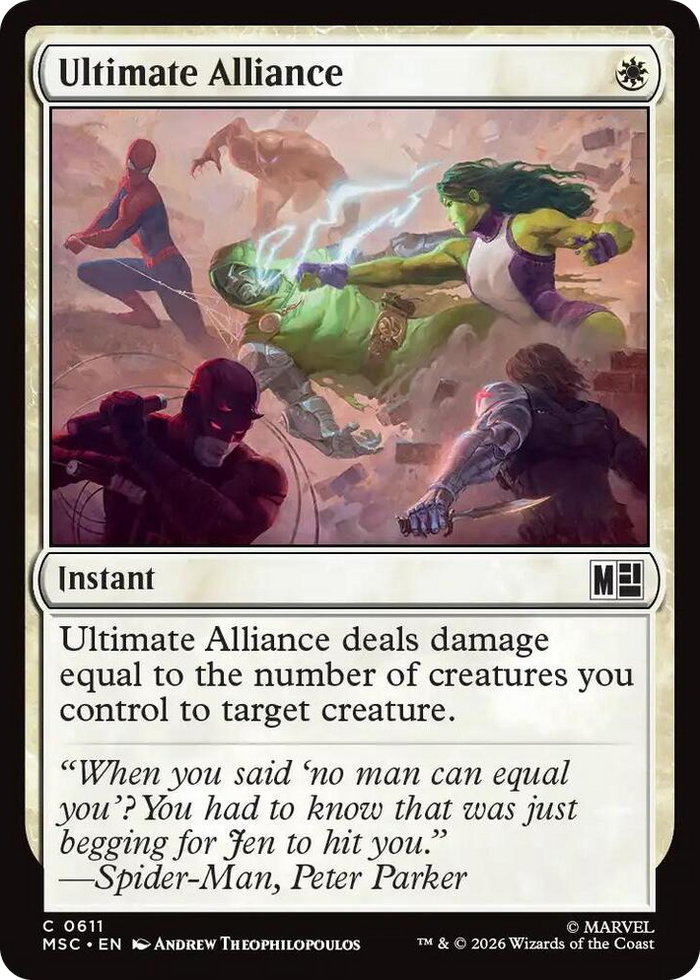 Ultimate Alliance #611 C - Commander: Marvel Super Heroes Pokemon card