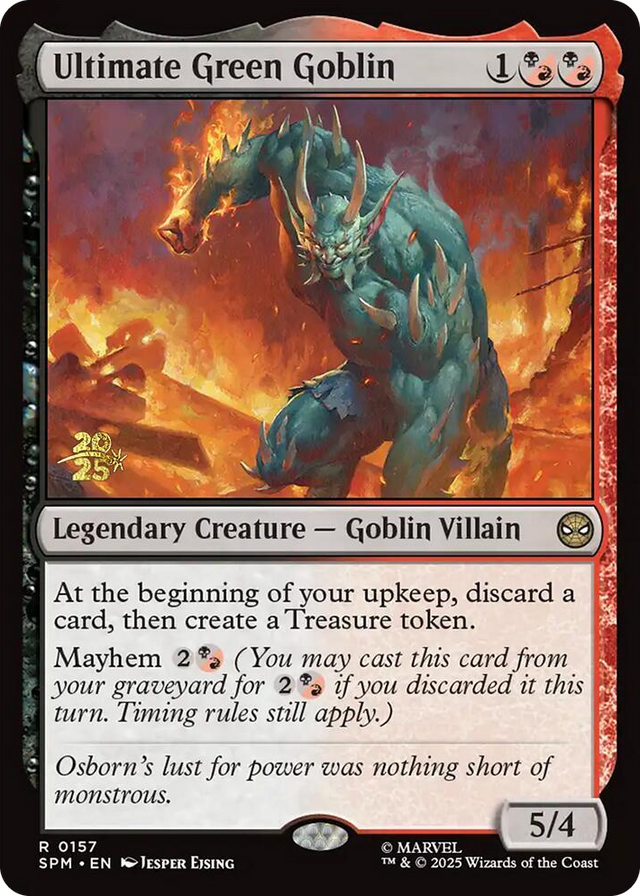 0157 Ultimate Green Goblin R Prerelease Cards
