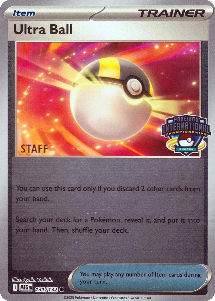 0131 Ultra Ball - 131/132 (Europe International Championship) [Staff] Common League & Championship Cards