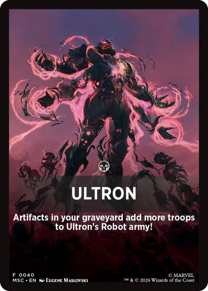 Ultron Theme Card #40 T - Commander: Marvel Super Heroes Pokemon card