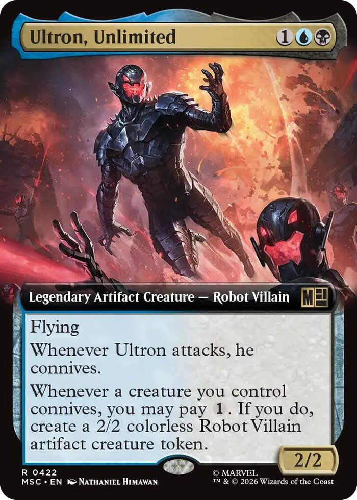 Ultron, Unlimited (Extended Art) #422 R - Commander: Marvel Super Heroes Pokemon card