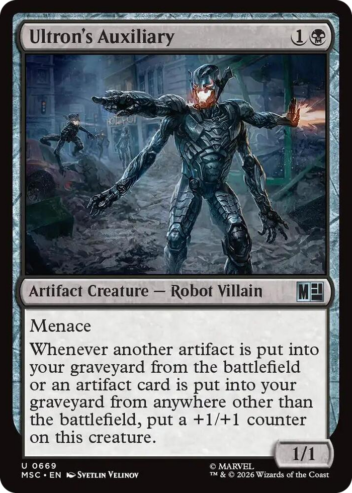Ultron's Auxiliary #669 U - Commander: Marvel Super Heroes Pokemon card