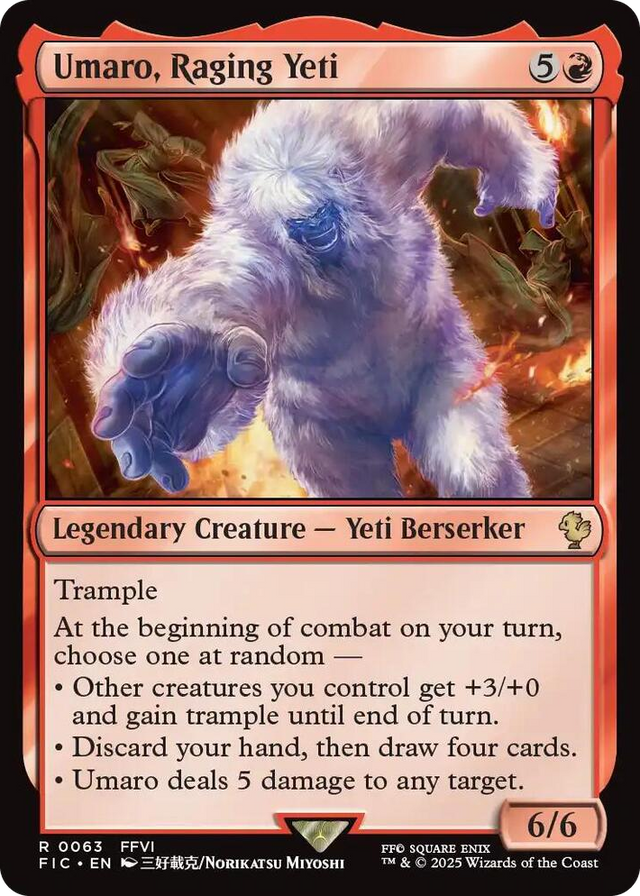 0063 Umaro, Raging Yeti R Commander: FINAL FANTASY