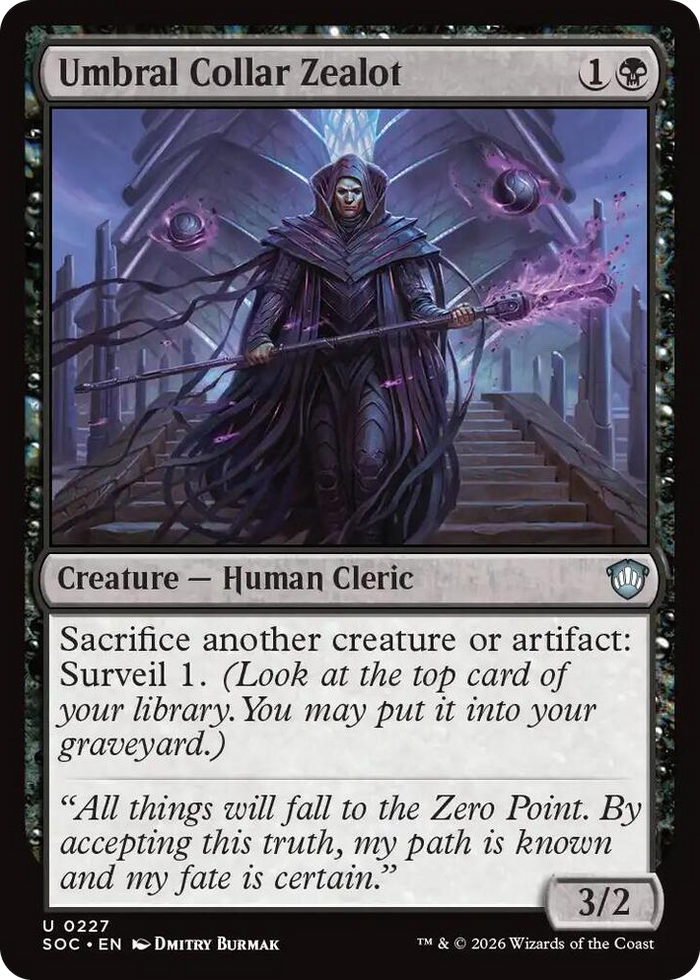 Umbral Collar Zealot #227 U - Commander: Secrets of Strixhaven Pokemon card