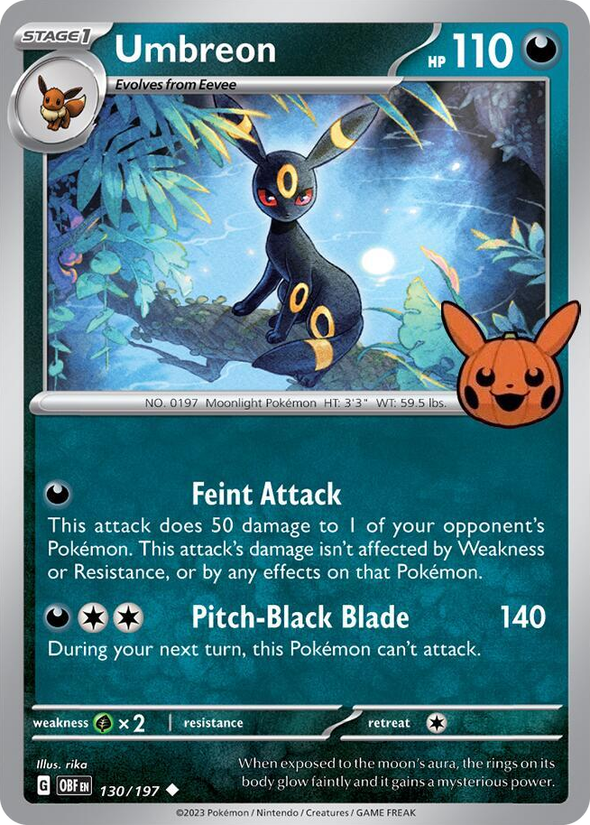 0130 Umbreon Uncommon Trick or Trade BOOster Bundle 2024