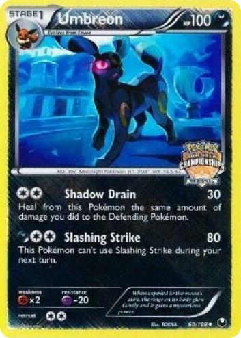 0060 Umbreon - 60/108 (Regional Championships) Promo League & Championship Cards