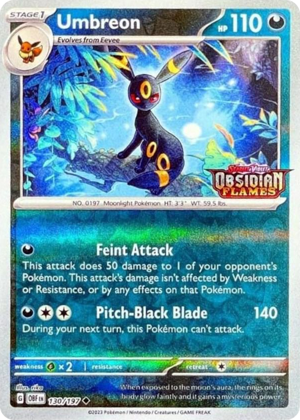 0130 Umbreon (Obsidian Flames Stamped) Promo Miscellaneous Cards & Products