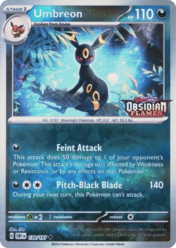 0130 Umbreon (Obsidian Flames Stamped) Promo Miscellaneous Cards & Products