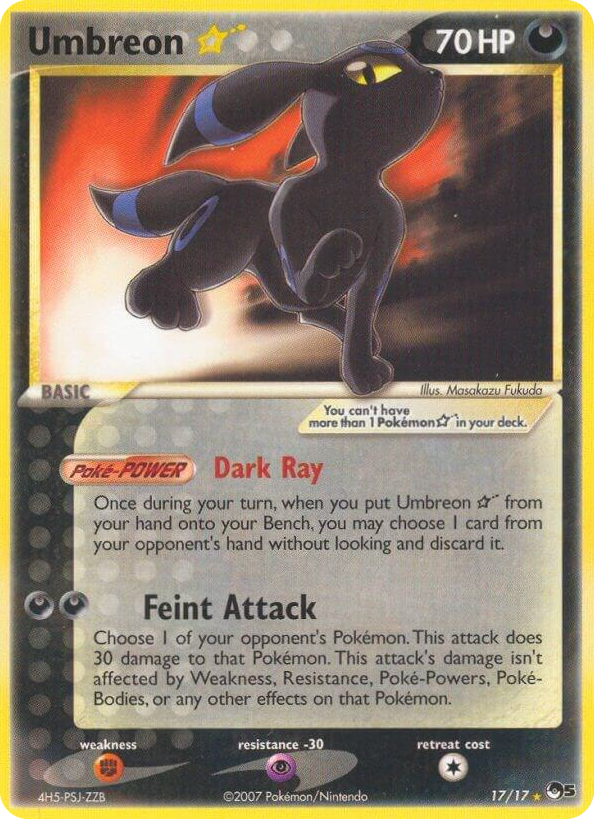 0017 Umbreon Star Ultra Rare POP Series 5