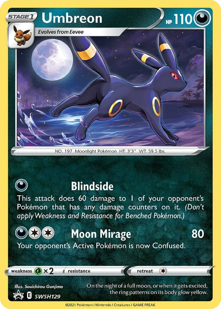 0129 Umbreon - SWSH129 Promo Sword & Shield Promo Cards