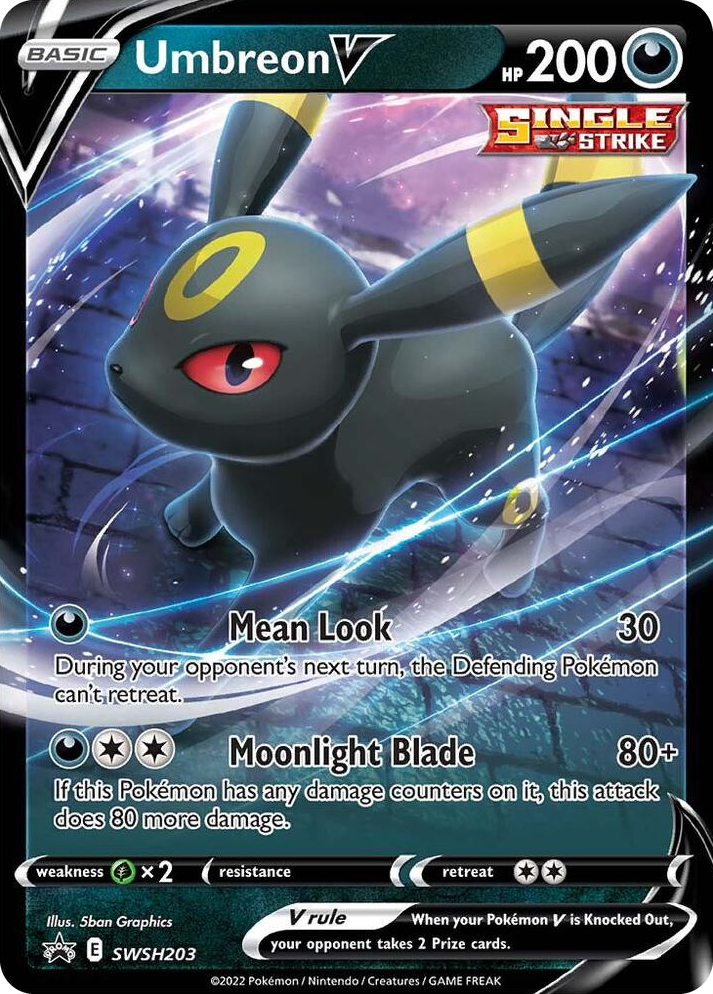 0203 Umbreon V - SWSH203 Promo Sword & Shield Promo Cards