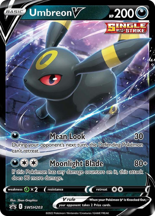 0203 Umbreon V - SWSH203 Promo Sword & Shield Promo Cards