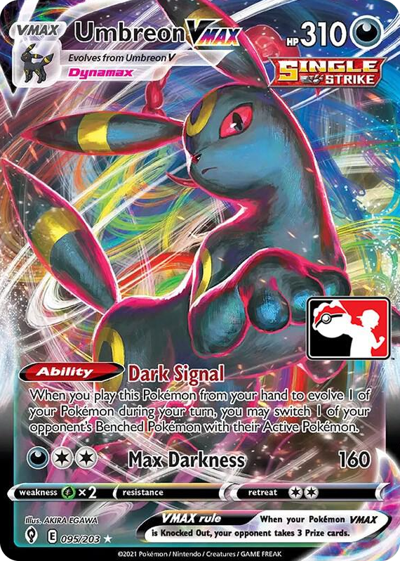 0095 Umbreon VMAX Ultra Rare Prize Pack Series Cards