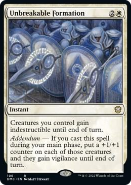 0106 Unbreakable Formation R Commander: Dominaria United