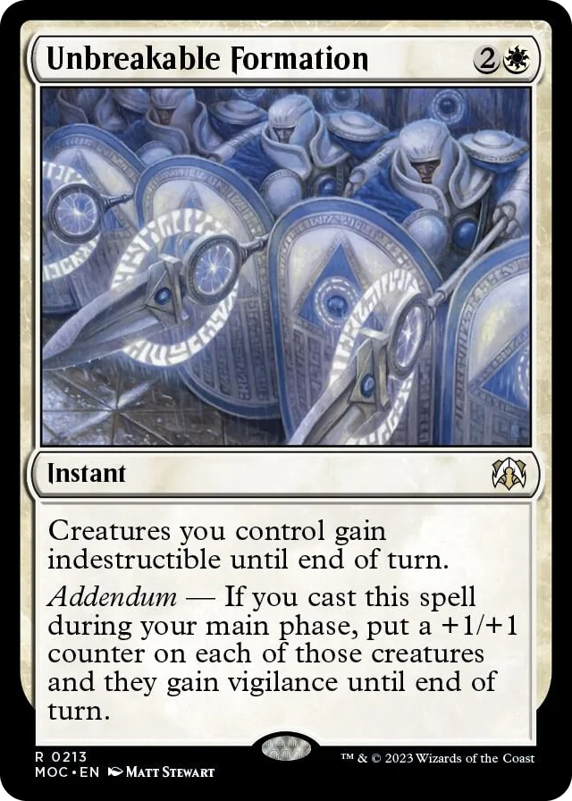 0213 Unbreakable Formation R Commander: March of the Machine
