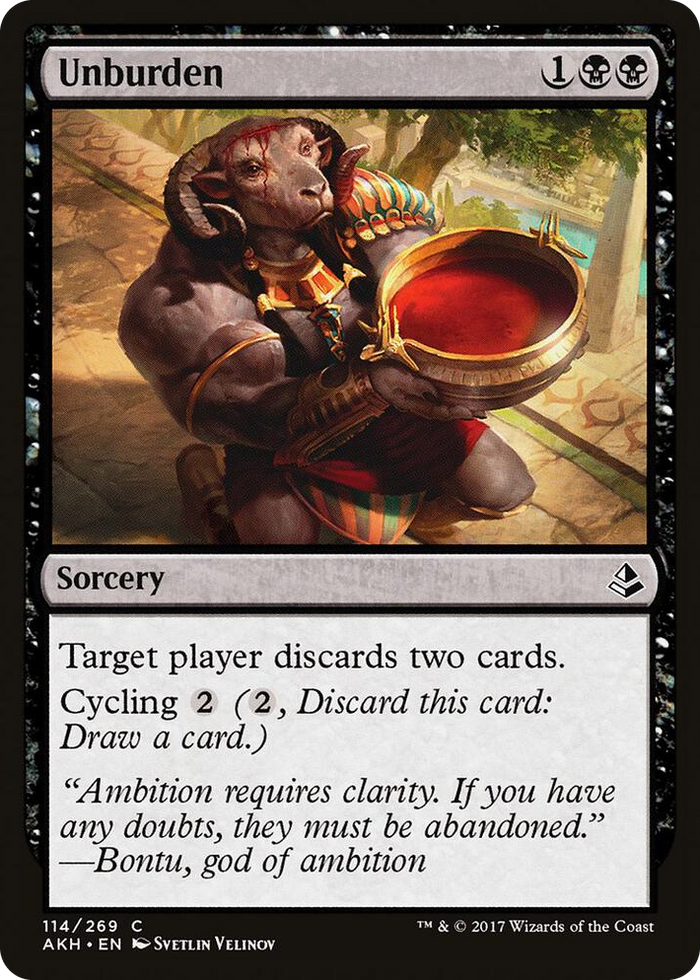 Unburden #114 C - Amonkhet Pokemon card