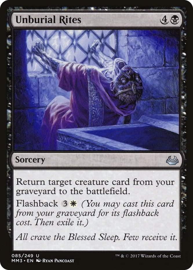 Unburial Rites #85 U - Modern Masters 2017 Pokemon card