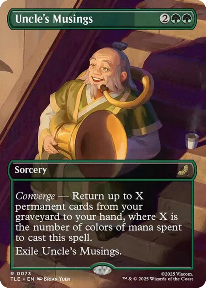Uncle's Musings (Borderless) #73 R - The Last Airbender: Eternal-Legal Pokemon card