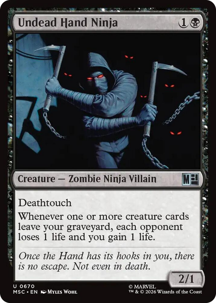 Undead Hand Ninja #670 U - Commander: Marvel Super Heroes Pokemon card