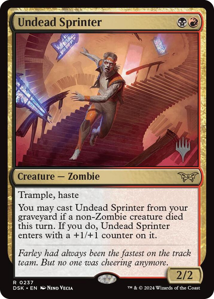 Undead Sprinter #237 R - Promo Pack: Duskmourn: House of Horror Pokemon card