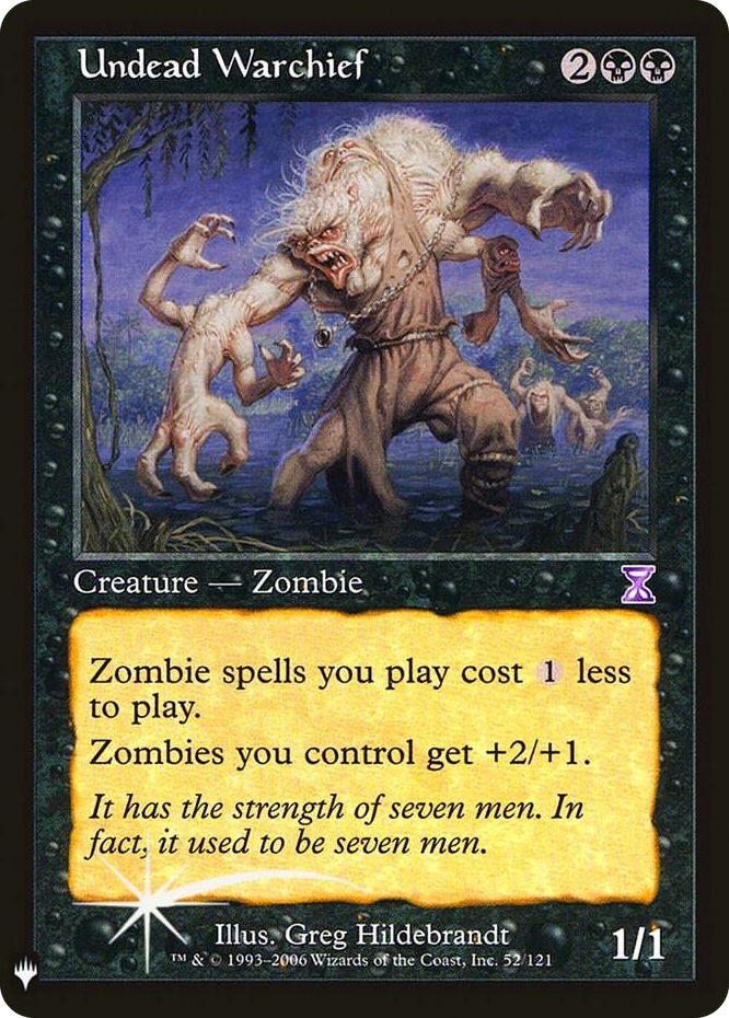 Undead Warchief #52 U - The List Reprints Pokemon card