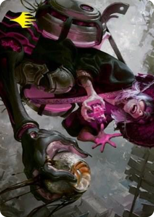 0042 Undercity Scrounger Art Card (Gold-Stamped Signature) S Art Series: Kamigawa: Neon Dynasty