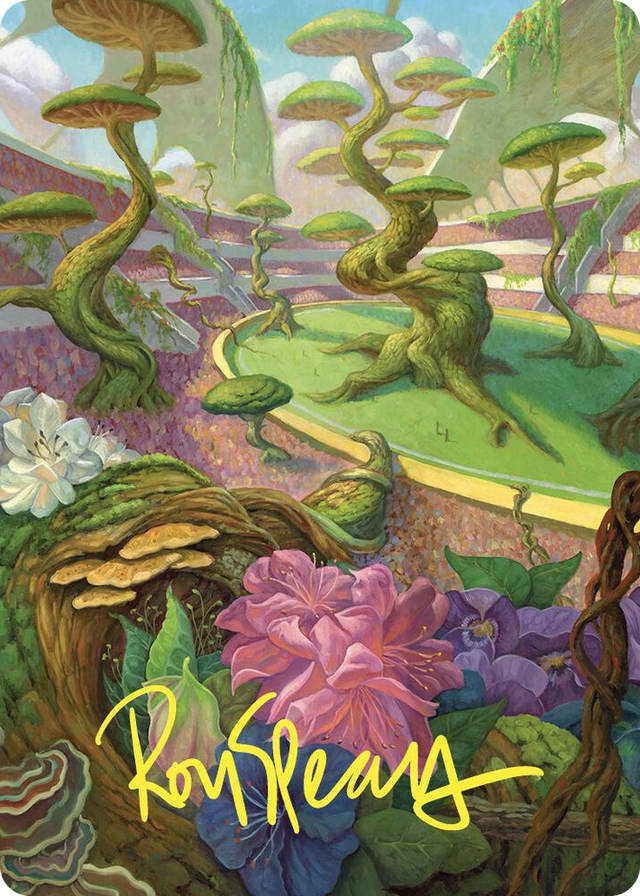 0049 Undergrowth Stadium Art Card (Gold-Stamped Signature) S Art Series: Commander Masters