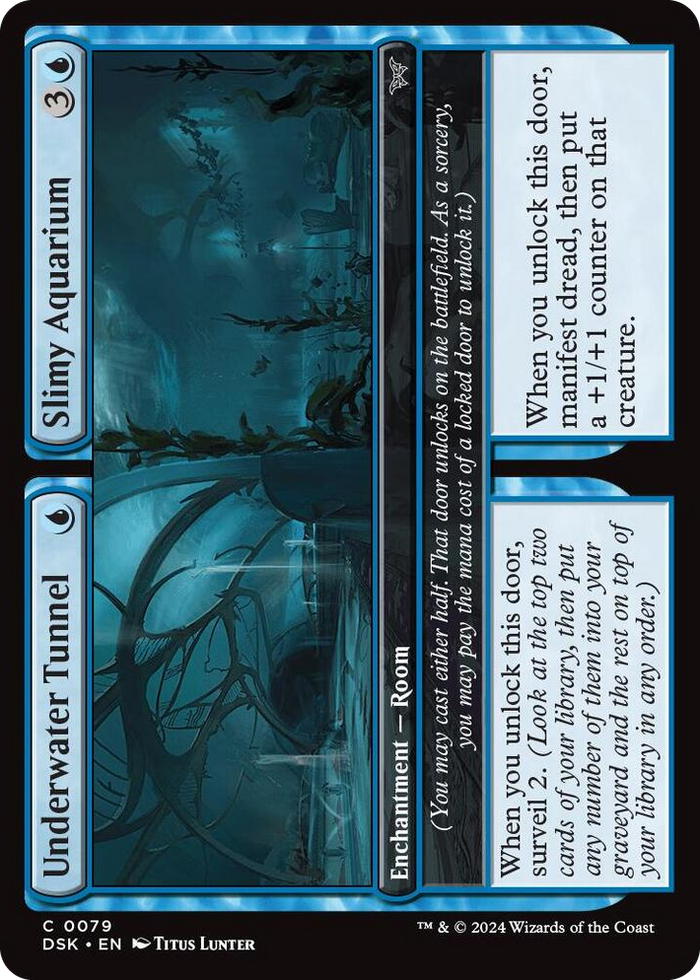 Underwater Tunnel // Slimy Aquarium #79 C - Duskmourn: House of Horror Pokemon card