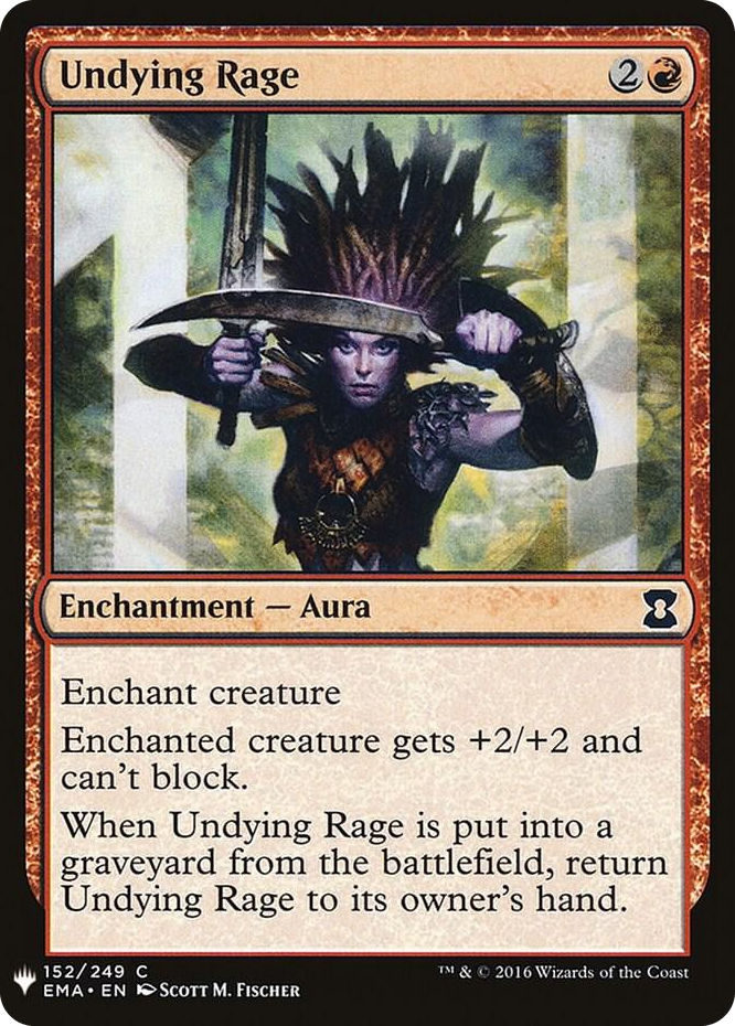 0152 Undying Rage C The List Reprints