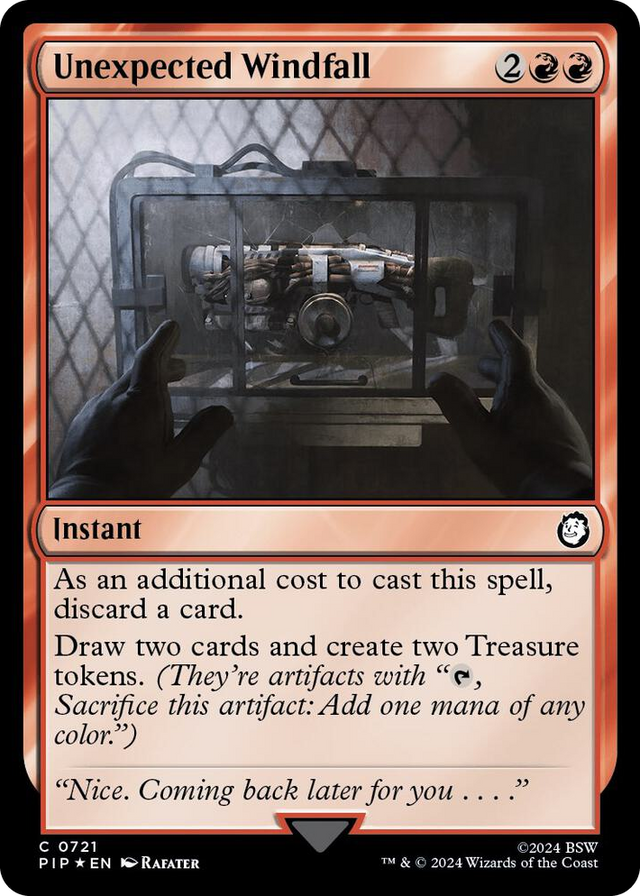 0721 Unexpected Windfall (Surge Foil) C Universes Beyond: Fallout
