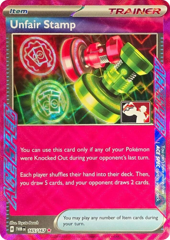 0165 Unfair Stamp ACE SPEC Rare Prize Pack Series Cards