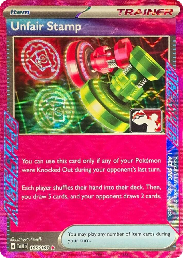0165 Unfair Stamp ACE SPEC Rare Prize Pack Series Cards